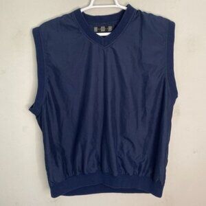 Nike Golf men’s Large Windbreaker Pullover Vest Blue Lined sleeveless Y2K Retro